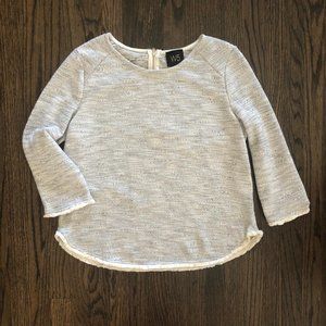Anthropologie W5 Off-White Silver Sweater Knit S